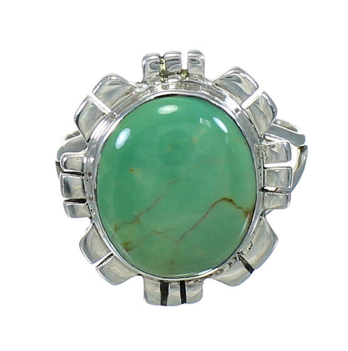 Silver And Turquoise Ring Size 7-3/4 VX64133
